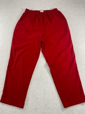 Everyday Straight-Leg Pull-On Pants in Red mom pants